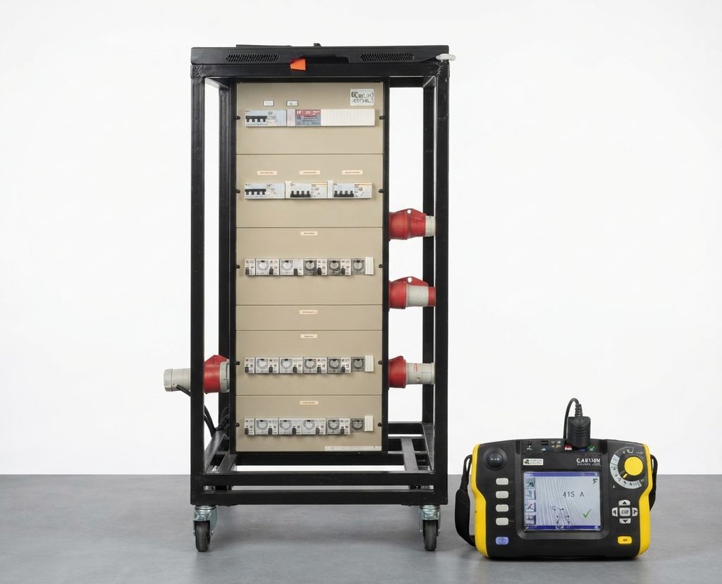 Vérification d'un coffret électrique provisoire et armoire de distribution événementielle